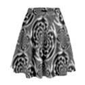 Metallic Mesh Pattern High Waist Skirt View1