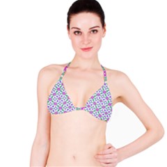 Multicolor Ornate Check Bikini Top by dflcprints