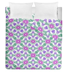 Multicolor Ornate Check Duvet Cover Double Side (queen Size) by dflcprints