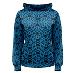 Triangle Knot Blue And Black Fabric Women s Pullover Hoodie