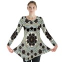 Wood In The Soft Fire Galaxy Pop Art Long Sleeve Tunic  View1