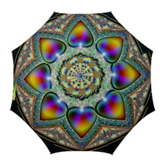 Rainbow Fractal Golf Umbrellas