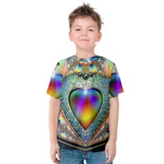 Rainbow Fractal Kids  Cotton Tee