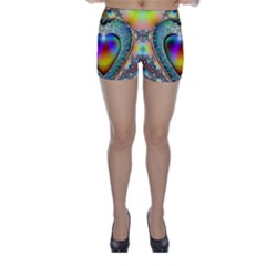 Rainbow Fractal Skinny Shorts