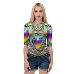 Rainbow Fractal Quarter Sleeve Tee