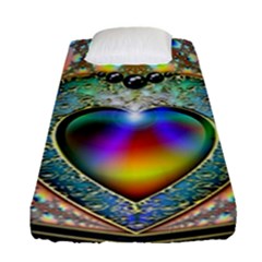 Rainbow Fractal Fitted Sheet (Single Size)