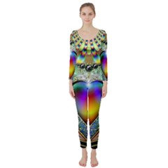 Rainbow Fractal Long Sleeve Catsuit