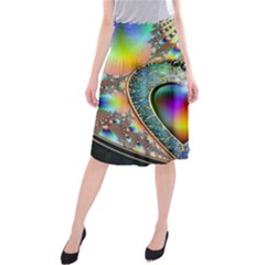 Rainbow Fractal Midi Beach Skirt