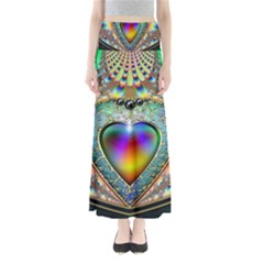 Rainbow Fractal Maxi Skirts