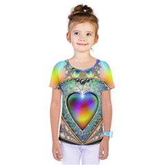 Rainbow Fractal Kids  One Piece Tee