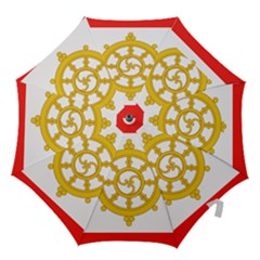 Flag Of Sikkim, 1967-1975 Hook Handle Umbrellas (large) by abbeyz71