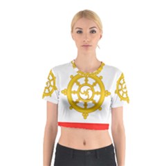 Flag Of Sikkim, 1967-1975 Cotton Crop Top by abbeyz71