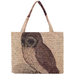 Vintage Owl Mini Tote Bag by Valentinaart