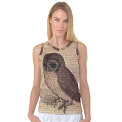 Vintage Owl Women s Basketball Tank Top by Valentinaart