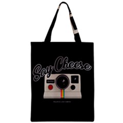 Say Cheese Zipper Classic Tote Bag by Valentinaart