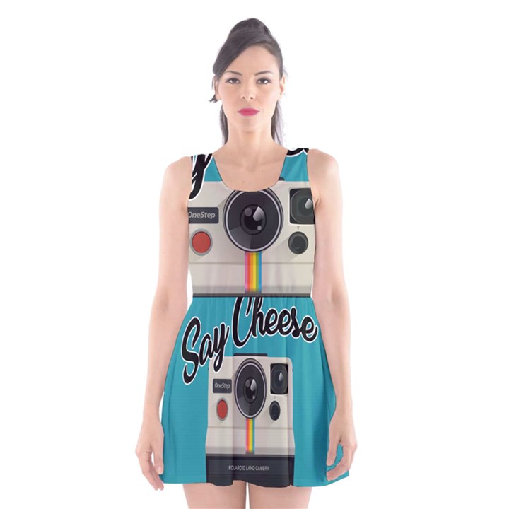 Say Cheese Scoop Neck Skater Dress