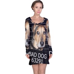 Bed Dog Long Sleeve Nightdress by Valentinaart