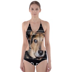 Bed Dog Cut-out One Piece Swimsuit by Valentinaart