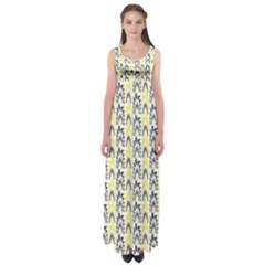 Tricolored Geometric Pattern Empire Waist Maxi Dress by linceazul