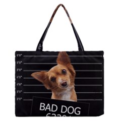 Bad Dog Medium Zipper Tote Bag by Valentinaart