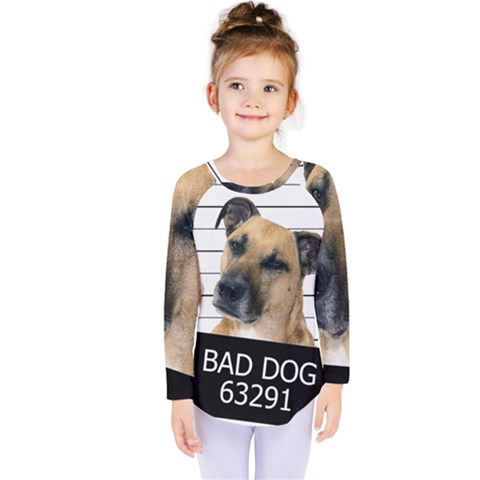 Bad Dog Kids  Long Sleeve Tee by Valentinaart