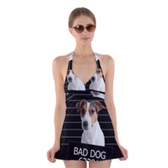 Bad Dog Halter Swimsuit Dress by Valentinaart