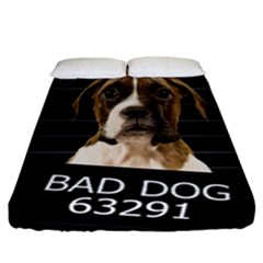 Bad Dog Fitted Sheet (california King Size) by Valentinaart