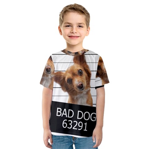 Bad Dog Kids  Sport Mesh Tee by Valentinaart