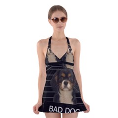 Bad Dog Halter Swimsuit Dress by Valentinaart