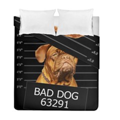 Bad Dog Duvet Cover Double Side (full/ Double Size) by Valentinaart