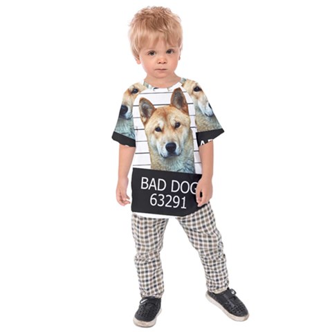 Bad Dog Kids  Raglan Tee by Valentinaart