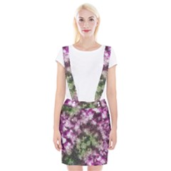 Purple Green Paint Texture              Braces Suspender Skirt by LalyLauraFLM