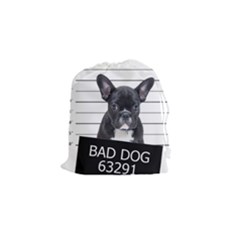 Bad Dog Drawstring Pouches (small)  by Valentinaart