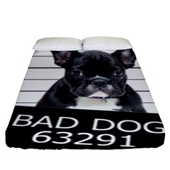 Bad Dog Fitted Sheet (king Size) by Valentinaart