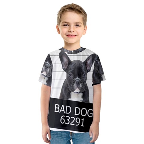 Bad Dog Kids  Sport Mesh Tee by Valentinaart