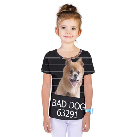 Bad Dog Kids  One Piece Tee by Valentinaart