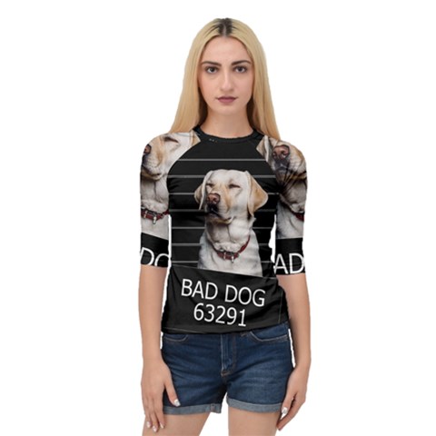 Bad Dog Quarter Sleeve Tee by Valentinaart