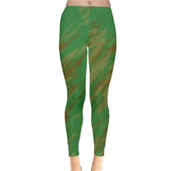 Brown Green Texture             Leggings by LalyLauraFLM