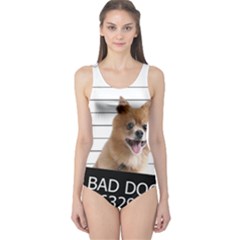 Bad Dog One Piece Swimsuit by Valentinaart