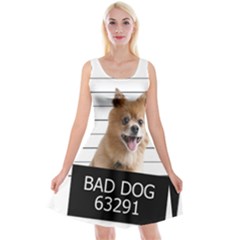 Bad Dog Reversible Velvet Sleeveless Dress by Valentinaart