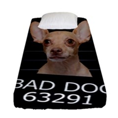 Bad Dog Fitted Sheet (single Size) by Valentinaart