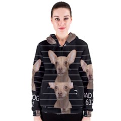 Bad Dog Women s Zipper Hoodie by Valentinaart