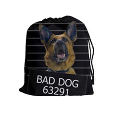 Bad Dog Drawstring Pouches (extra Large) by Valentinaart