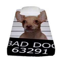 Bad Dog Fitted Sheet (single Size) by Valentinaart
