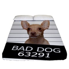 Bad Dog Fitted Sheet (california King Size) by Valentinaart