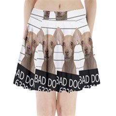 Bad Dog Pleated Mini Skirt by Valentinaart