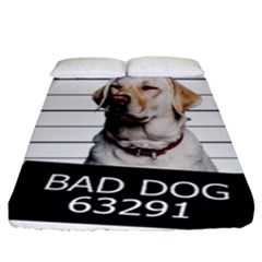 Bad Dog Fitted Sheet (california King Size) by Valentinaart