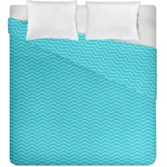 Blue Waves Pattern  Duvet Cover Double Side (king Size) by TastefulDesigns