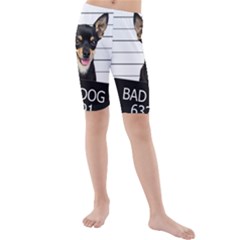 Bad Dog Kids  Mid Length Swim Shorts by Valentinaart