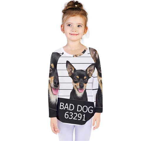 Bad Dog Kids  Long Sleeve Tee by Valentinaart